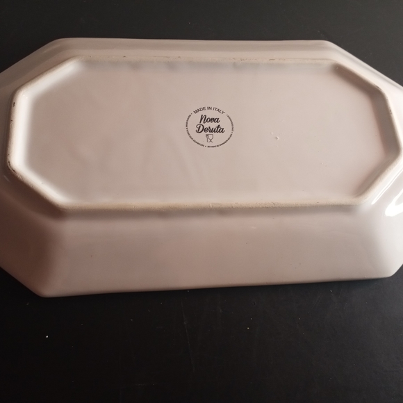 GORGEOUS Nova Deruta Made in Italy 6"x11" Platter & 11" Spoon Rest Set of 2. - Picture 4 of 8